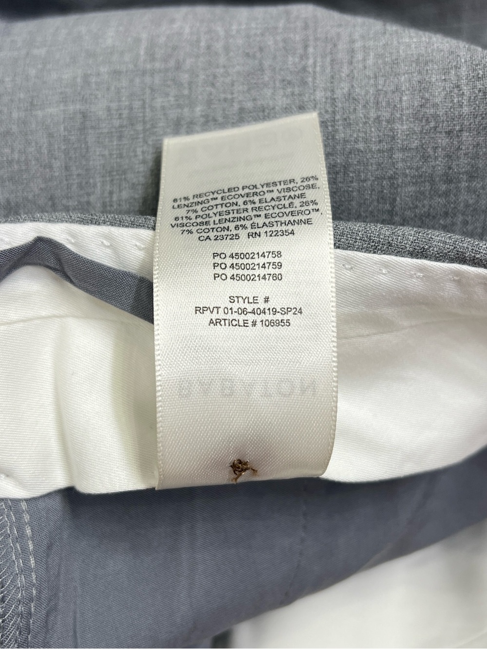 Aritzia Babaton Markova Pant Eversential Heather Dark Grey - Picture 10 of 13